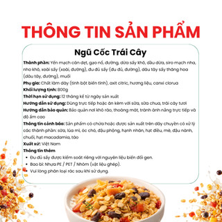 Ngũ Cốc Trái Cây Dan D Pak I Fruit Granola I 800g
