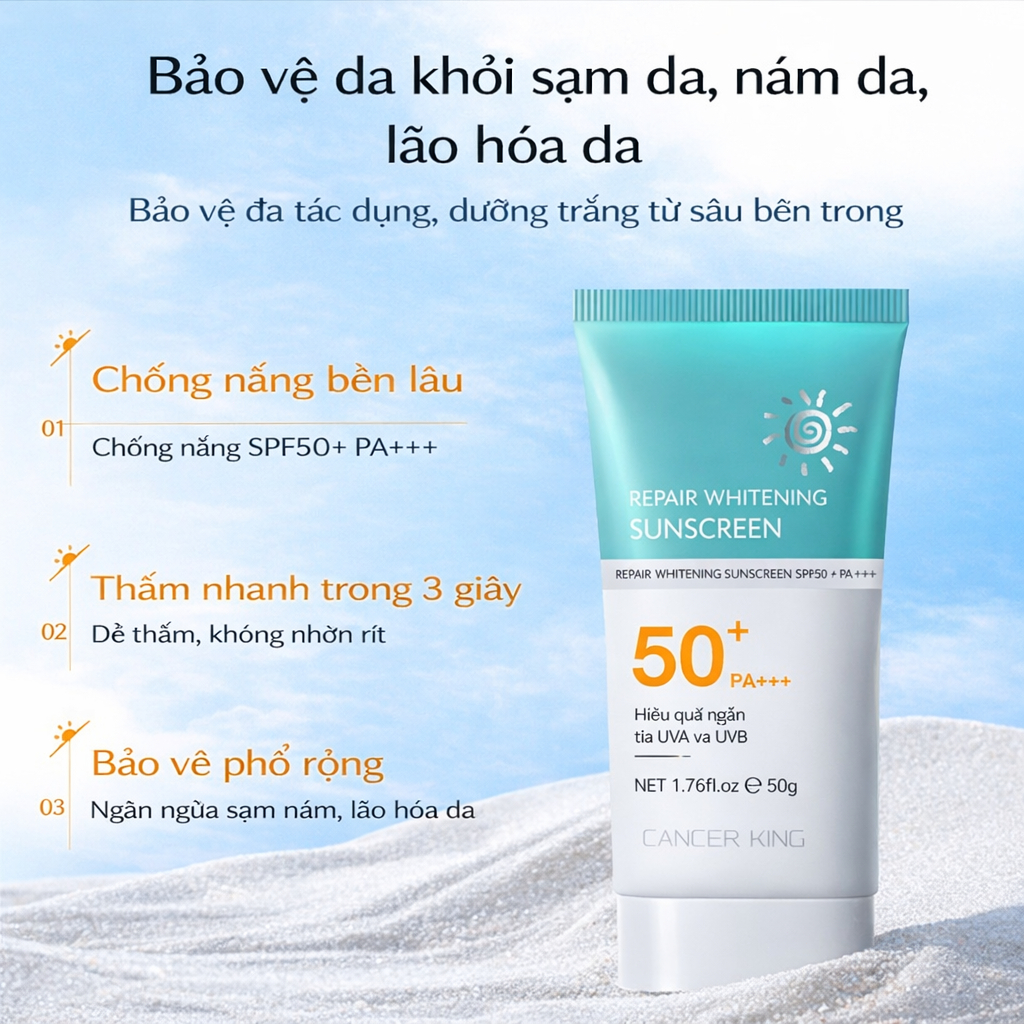 Thiết kế của Kem Chống Nắng LK SPF50+++ Cho Da Dầu Mụn Thẩm Thấu Nhanh