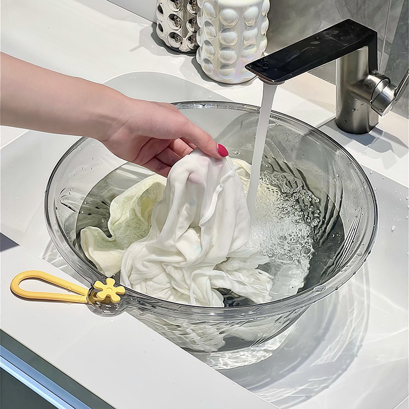 Chậu Rửa Mặt Nhựa Trong Cao Cấp, Chậu Rửa Mặt, Chậu Đựng Đồ Đa Năng, Decor Nhà Tắm Sang Trọng
