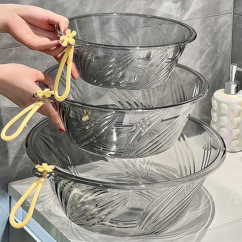 Chậu Rửa Mặt Nhựa Trong Cao Cấp, Chậu Rửa Mặt, Chậu Đựng Đồ Đa Năng, Decor Nhà Tắm Sang Trọng