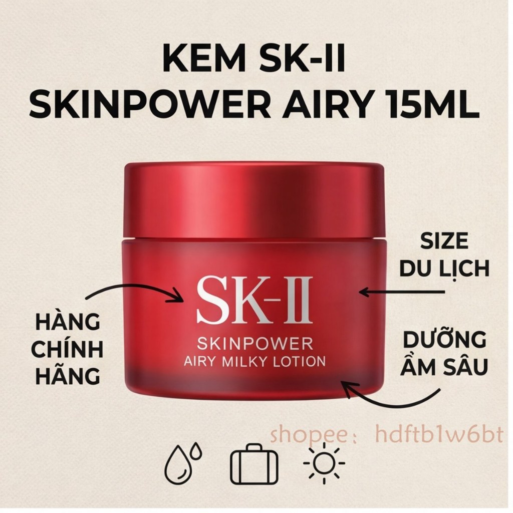 【Còn hàng】SK-II SK2 SKINPOWER Advanced Cream 15g Kem dưỡng ẩmdưỡng da Dưỡng trắng Làm trắng da Chống