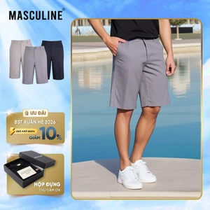 Quần short gió nam MASCULINE MSG600 - Form regular fit chất liệu polyester nhẹ thoáng mát