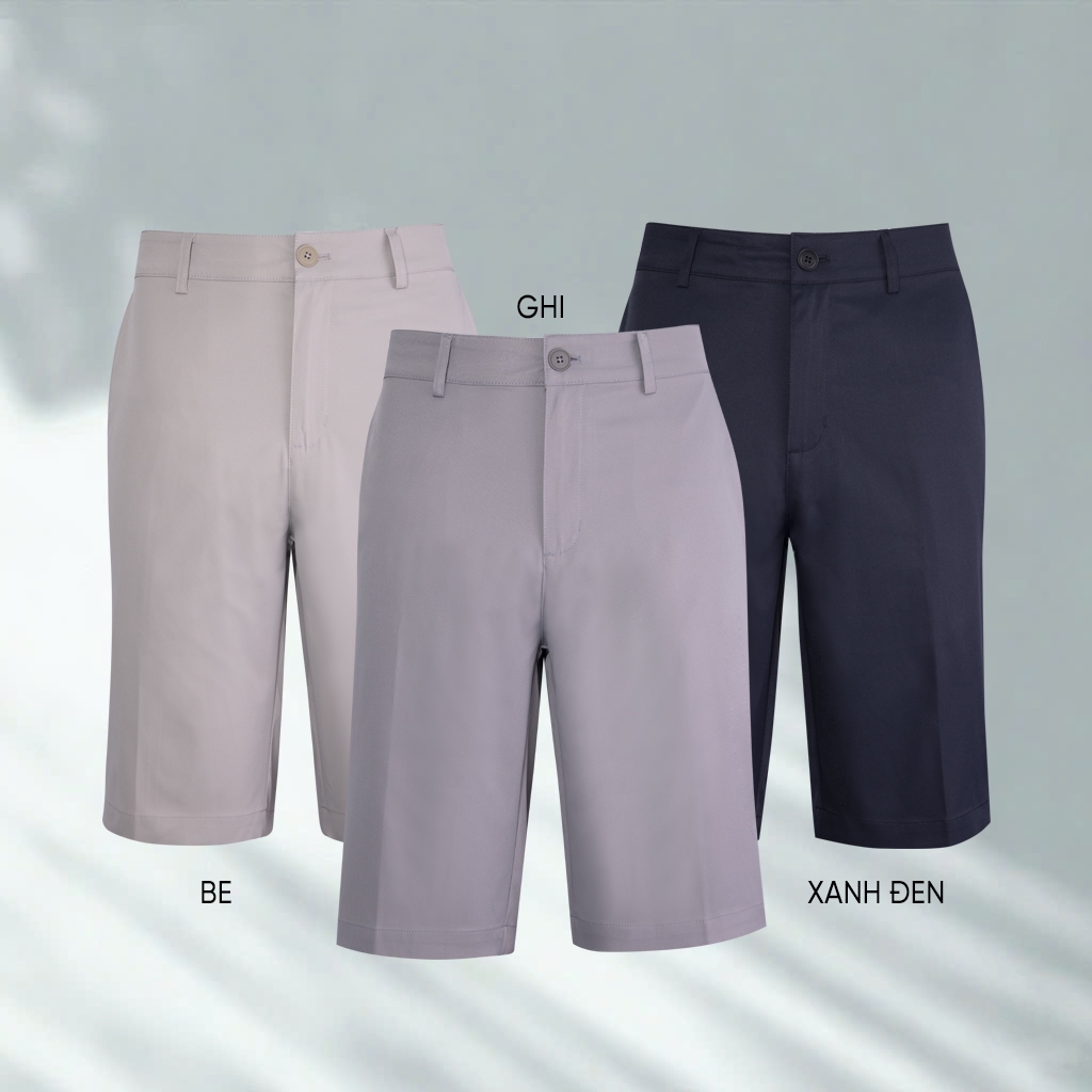 Quần short gió nam MASCULINE MSG600 - Form regular fit chất liệu polyester nhẹ thoáng mát
