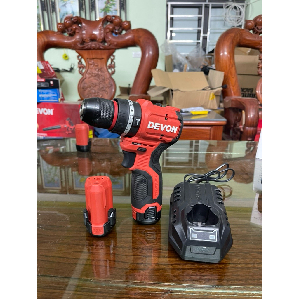 Máy khoan dùng pin 12V DEVON 5209 khoan 3 chức năng chính hãng