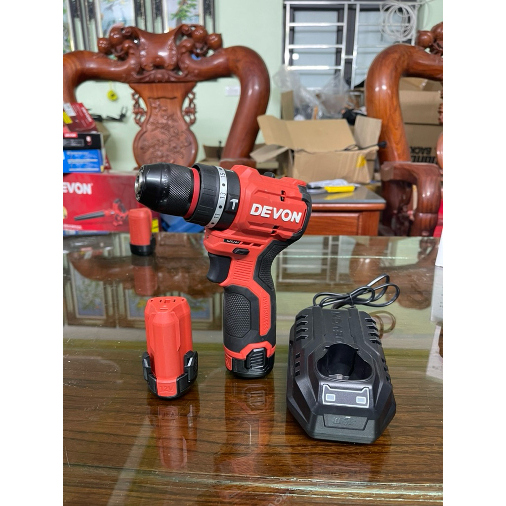 Máy khoan dùng pin 12V DEVON 5209 khoan 3 chức năng chính hãng