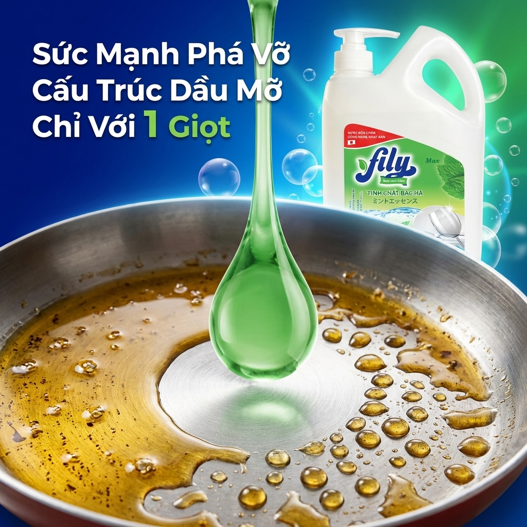 Nước Rửa Chén Siêu Sạch Đánh Bay Dầu Mỡ Cứng Đầu Fily 2.1kg Nước Rửa Bát Làm Bóng Chén Đĩa Nhanh