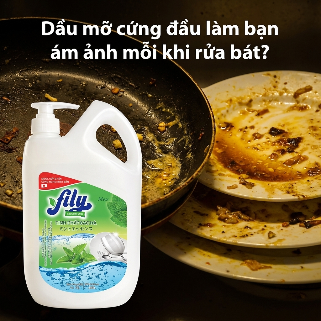 Nước Rửa Chén Siêu Sạch Đánh Bay Dầu Mỡ Cứng Đầu Fily 2.1kg Nước Rửa Bát Làm Bóng Chén Đĩa Nhanh