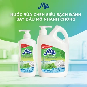 Nước Rửa Chén Siêu Sạch Đánh Bay Dầu Mỡ Cứng Đầu Fily 2.1kg Nước Rửa Bát Làm Bóng Chén Đĩa Nhanh