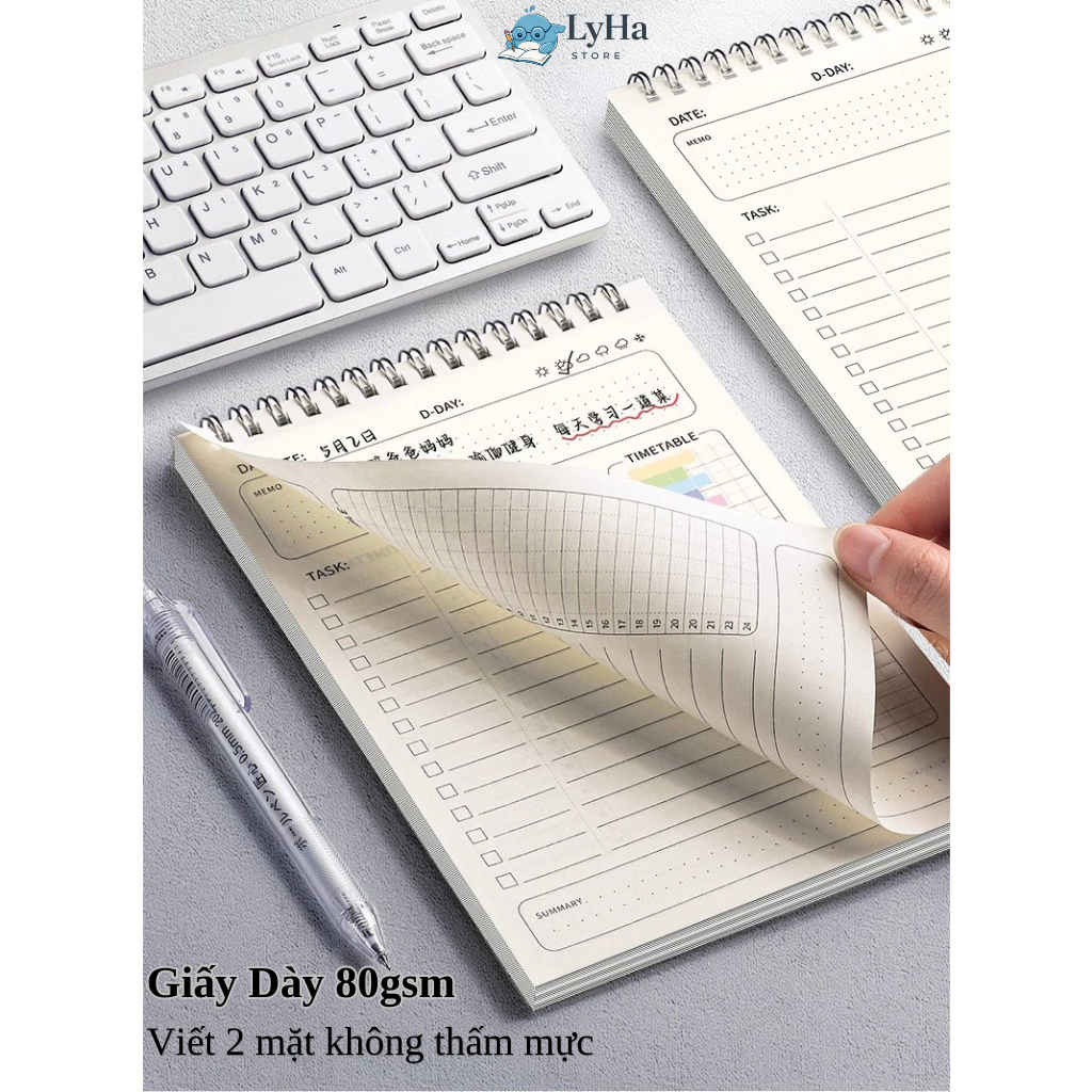 Sổ Tay Ghi Nhiệm Vụ Hằng Ngày Planner Aesthetic To Do List Sổ Quản Lý Thời Gian Học Tập , Làm Việc