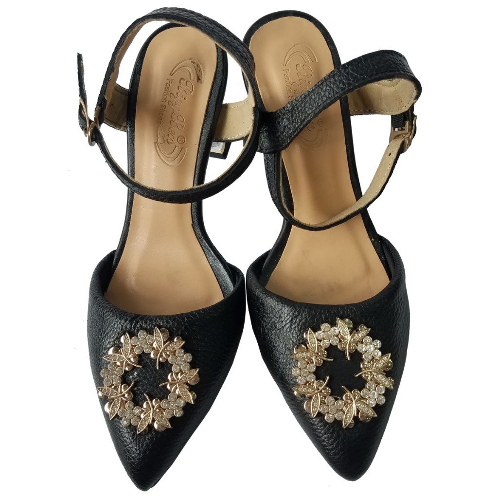 Giày Sandal Cao Gót Nữ BIGGBEN Da Bò Thật Cao 5 Phân HKD942