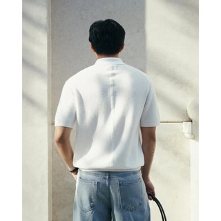 Áo polo len dệt kim tay ngắn nam. Fitted - ROUTINE 10S26KNI019