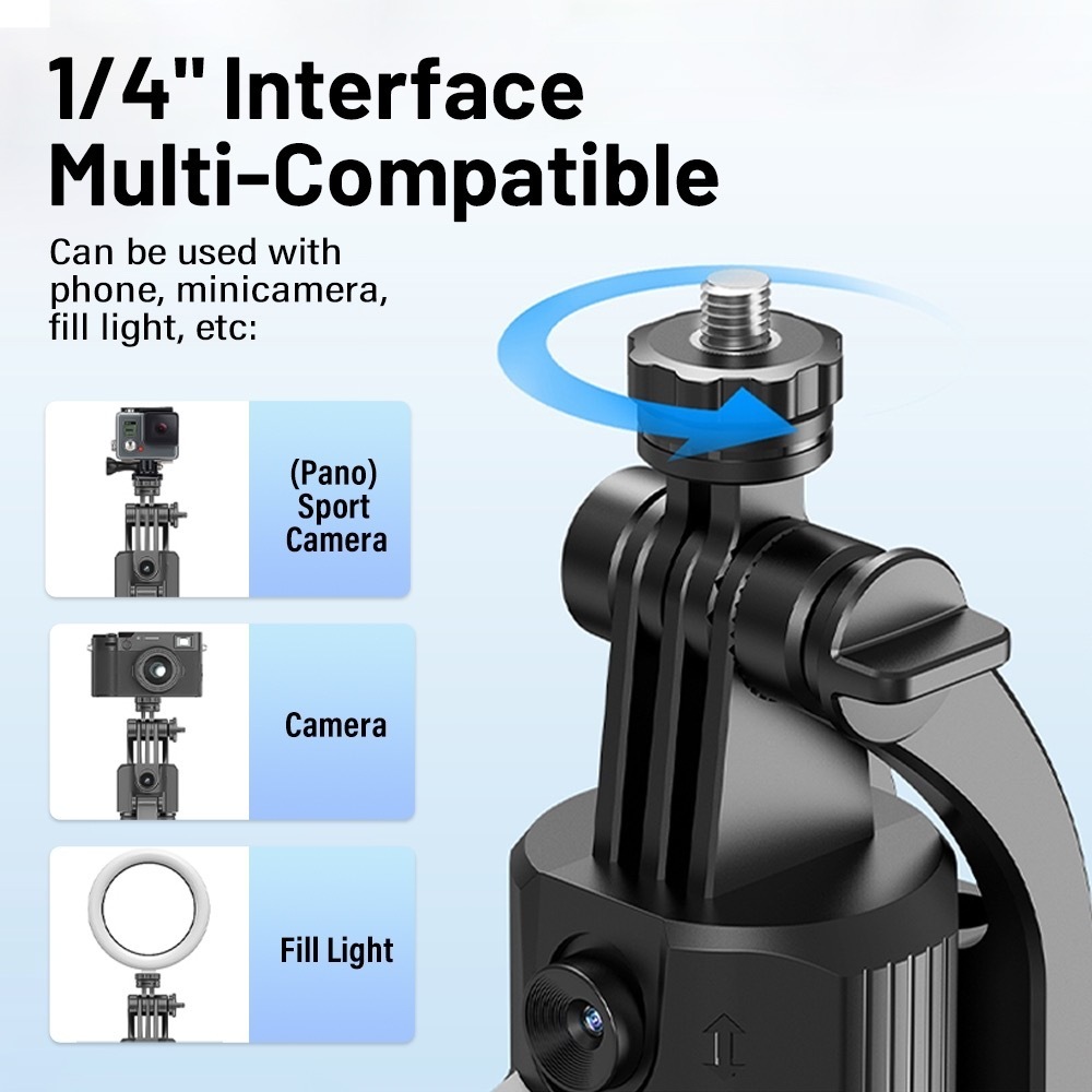 Tiankeplus Gậy Chụp Hình 2in1 tripod Có LED Dài 1M9 Theo Dỗi AI 360°, Tích Hợp Nam Châm, Dùng 2 Máy Cùng Lúc, Bluetooth