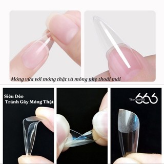 Móng Úp VINIMAY Chính Hãng 552 Móng – Form 1-7 Móng Giả Màu Clear/Natural Nhiều Size Dễ Đắp Chuẩn Salon | Thegioinail666