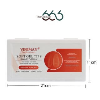 Tip Móng Úp VINIMAY Form Mới Mã 8-13 Soft Gel Tips – Móng Úp Full Cover Trong Suốt Đa Form Dễ Đắp Chuẩn Salon Nail666