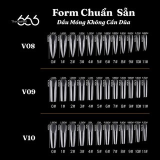 Tip Móng Úp VINIMAY Form Mới Mã 8-13 Soft Gel Tips – Móng Úp Full Cover Trong Suốt Đa Form Dễ Đắp Chuẩn Salon Nail666
