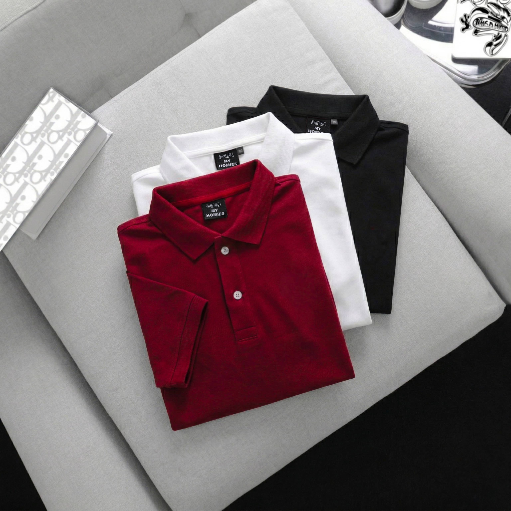 Áo polo nam trơn, áo thun nam cổ bẻ Big Size 55-115kg vải cotton cá sấu đủ màu - My Homies | BigBuy360 - bigbuy360.vn