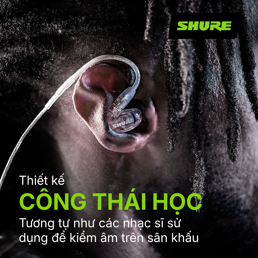 Tai nghe inear có dây Shure SE215 PRO - Cách âm chuyên nghiệp - Hàng chính hãng bảo hành 1 năm | BigBuy360 - bigbuy360.vn
