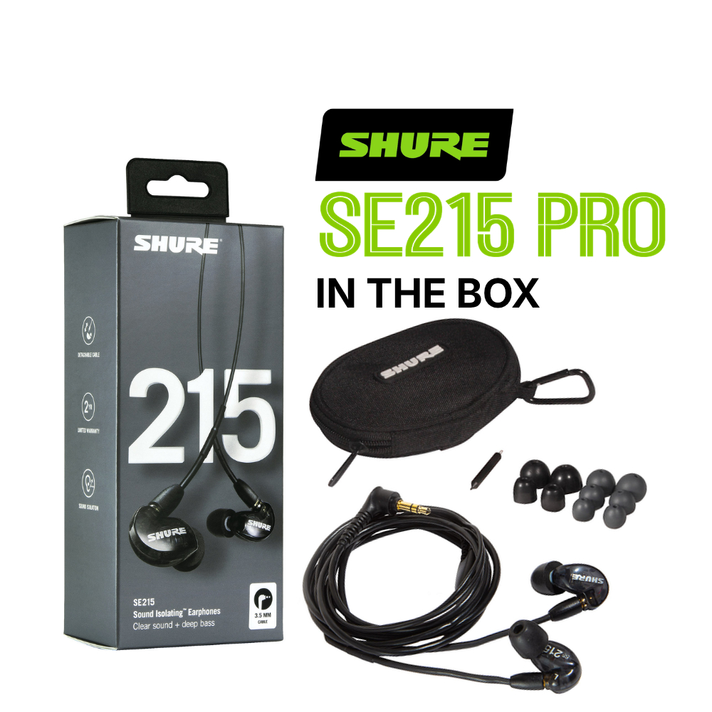 Tai nghe inear có dây Shure SE215 PRO - Cách âm chuyên nghiệp - Hàng chính hãng bảo hành 1 năm | BigBuy360 - bigbuy360.vn