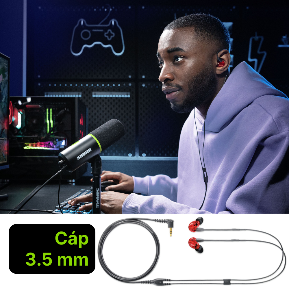 Tai nghe inear có dây Shure SE215 PRO - Cách âm chuyên nghiệp - Hàng chính hãng bảo hành 1 năm | BigBuy360 - bigbuy360.vn