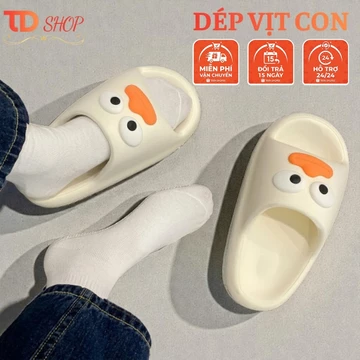 Dép cuti dễ thương mang trong nhà đi học, dép nữ xinh đế mềm chống trượt, dép bánh mì quai ngang