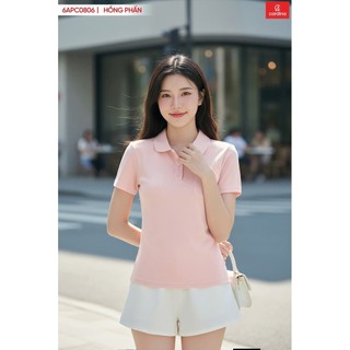 6APC08 Áo thun nữ CARDINA chất cotton polo tay cộc cổ sen dễ mặc 6APC08
