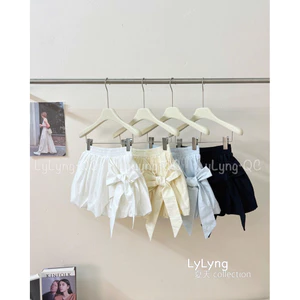 Chân váy bí nơ chất thô