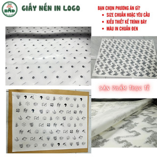 Giấy nến gói-lót sản phẩm quần áo-giầy dép-túi thời trang chuẩn size 65x32cm in logo (quấn vòng)