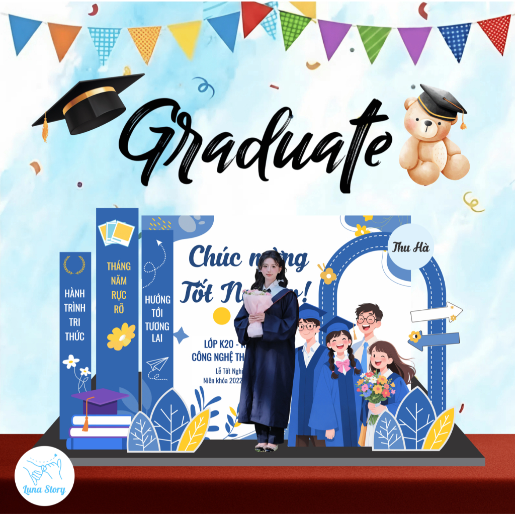 [Quà Tặng Tốt Nghiệp] Mô Hình Tốt Nghiệp 3D Luna Story  - Quà Tặng Bạn Bè, Kỉ Niệm Ra Trường