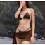 BIKINI DTD - Set bộ thời trang nữ mặc đi chơi đi biển chất thun lạnh 3 món kèm choàng siêu sang trọng