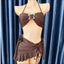 Bikini DTD 2 Mảnh Kèm Khăn Khoen Trái Tim Cao Cấp, Set Bikini 3 Chi Tiết Sang Chảnh, Quyến Rũ