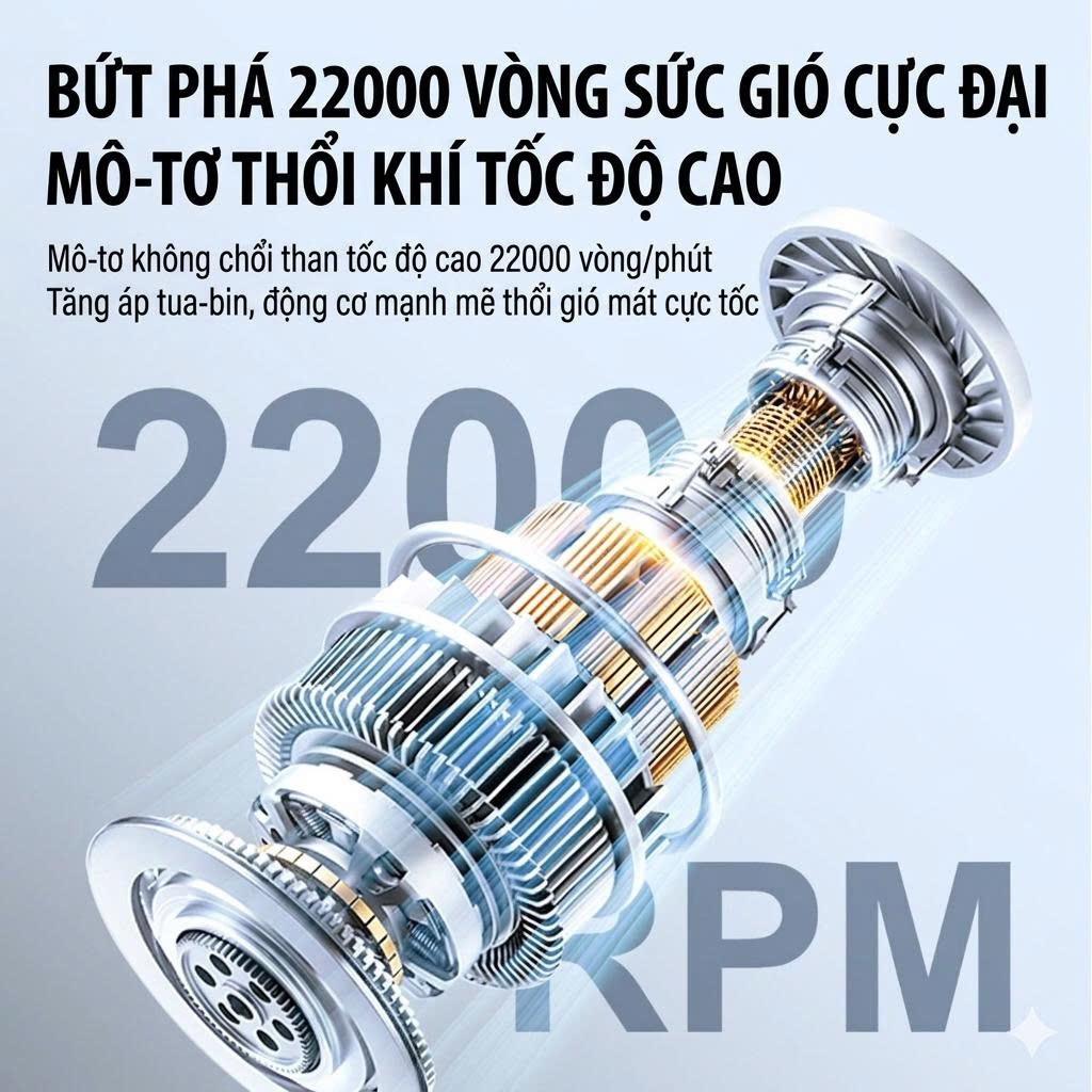 Quạt Cầm Tay Mini X699 – 100 Cấp Độ Gió, Gió Mạnh, Pin Sạc Tích Điện, Nhỏ Gọn Dễ Mang Theo