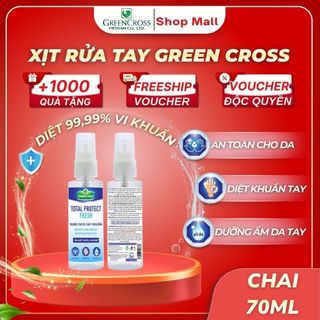 Chai Xịt Rửa Tay Khô Green Cross Total Protect 70ml - Diệt Khuẩn Vượt Trội 99.9%