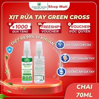 Chai Xịt Rửa Tay Khô Green Cross Total Protect 70ml - Diệt Khuẩn Vượt Trội 99.9%