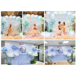 Set cánh hoa khổng lồ cắt sẵn và phụ kiện làm 1 bông hoa, chất liệu vải voan lụa - Học viện Sao Băng