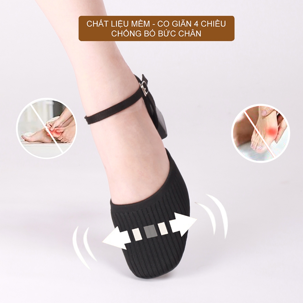 CORII - Giày Sandal Cao Gót Quai Ngang Mũi Vuông Bít Mũi Thời Trang và Thoải Mái Nhất - CR6TGS1 Đen