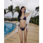 Bikini DRD 2 mảnh cao cấp phối ren viền xanh than