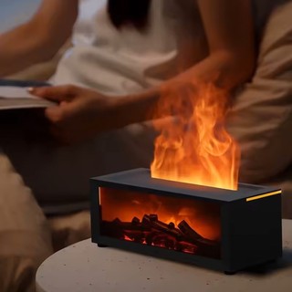 (Siêu Đẹp) Máy Xông Tinh Dầu Ngọn Lửa 3D Siêu Đẹp, Tạo Ẩm & Thơm Phòng, Đèn Ngủ, An Toàn Tự Động Tắt