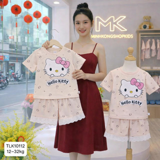 BỘ CỘC BÉ GÁI KITTY COTTON 4 CHIỀU MỀM MÁT 9-25KG
