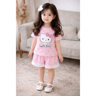 BỘ CỘC BÉ GÁI KITTY COTTON 4 CHIỀU MỀM MÁT 9-25KG