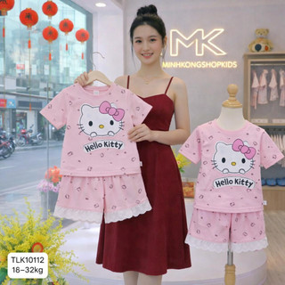 BỘ CỘC BÉ GÁI KITTY COTTON 4 CHIỀU MỀM MÁT 9-25KG