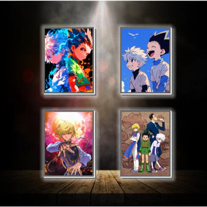 Tranh đèn led 3D đổi màu Hunter X Hunter - HXH - Tranh đèn led 3D ANIME trang trí bàn làm việc, đèn ngủ