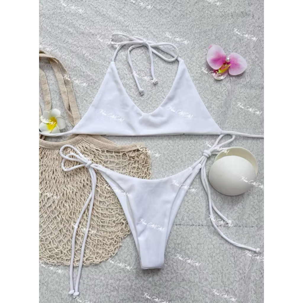 [HCM - Che Tên Sp] Bikini DTD 2 Mảnh Cổ Chữ U Quần Tam Giác