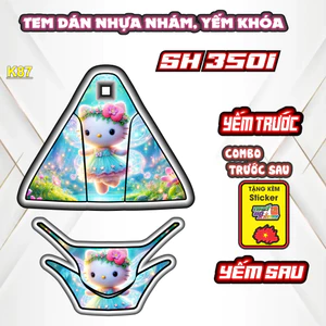 Bộ Tem Nhựa Nhám SH 350 i Mẫu HELOKITY - Thiết Kế Tinh Tế, Tạo Điểm Nhấn Sang Trọng Cho Xe.