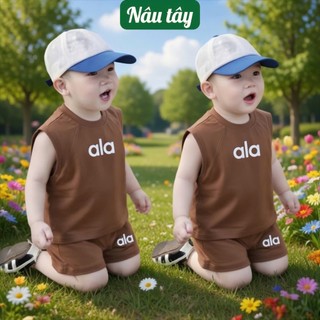 Set ba lỗ bé trai cotton mát – bộ đồ hè cho bé trai 6-25kg  áo sát nách quần short mềm nhẹ #BL6