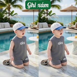 Set ba lỗ bé trai cotton mát – bộ đồ hè cho bé trai 6-25kg  áo sát nách quần short mềm nhẹ #BL6