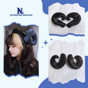 Sừng Cừu Cosplay In 3D Phụ Kiện Hóa Trang Halloween | NL3D