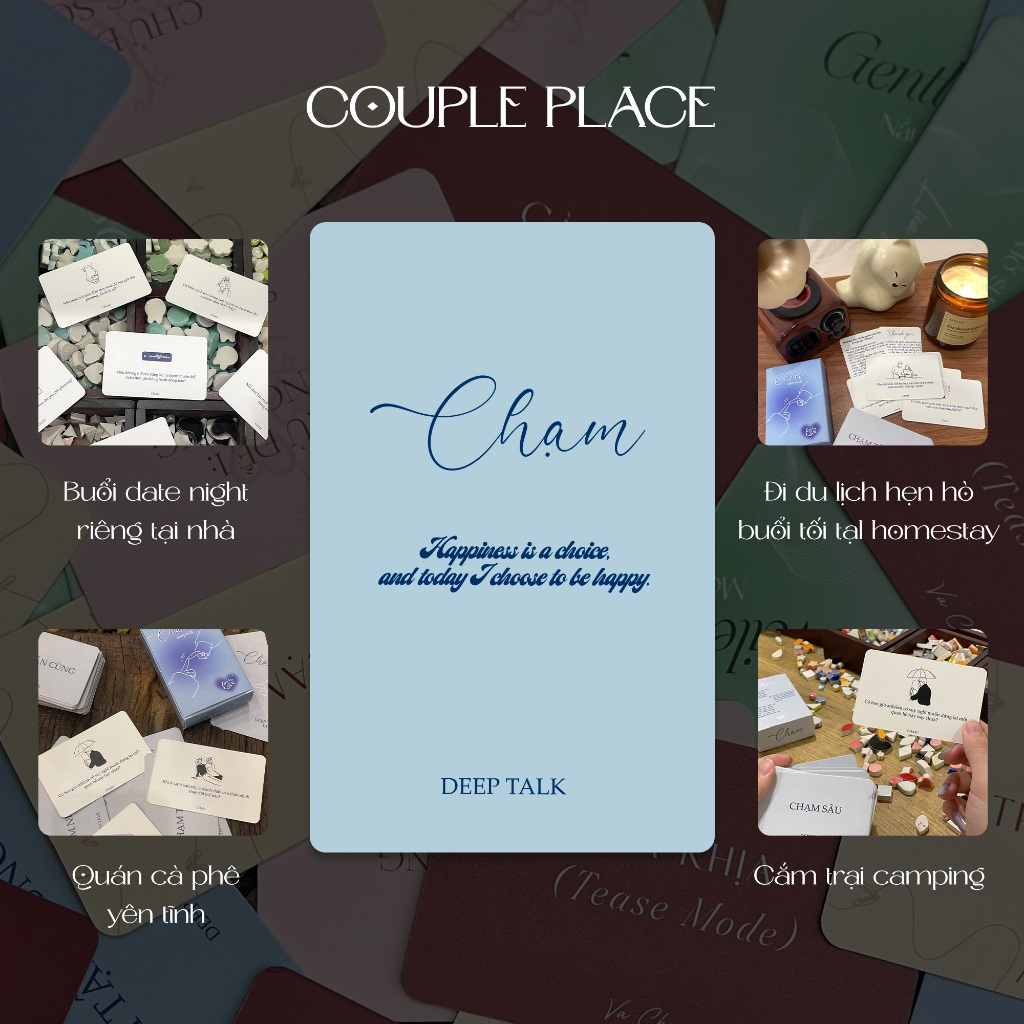 Bộ Bài Chạm Deeptalk Bài Tình Yêu Boardgame Dành Cho Cặp Đôi Câu Hỏi Giúp Thấu Hiểu Cảm Xúc 3 Cấp Độ