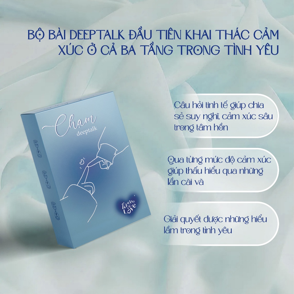 Bộ Bài Chạm Deeptalk Bài Tình Yêu Boardgame Dành Cho Cặp Đôi Câu Hỏi Giúp Thấu Hiểu Cảm Xúc 3 Cấp Độ