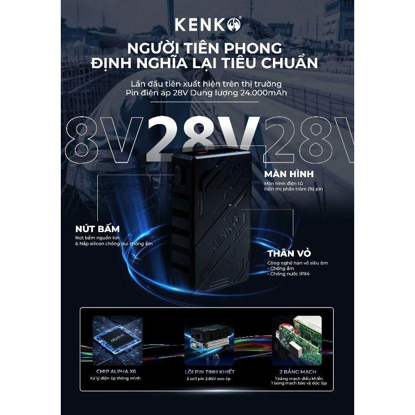 [KENKO STORE][Tặng Áo] 1 Bộ Pin Quạt 28V KENKO Chính hãng Tặng 1 Áo SENCY CÓ MŨ (hàng tuyển chọn). Bảo hành 12 tháng