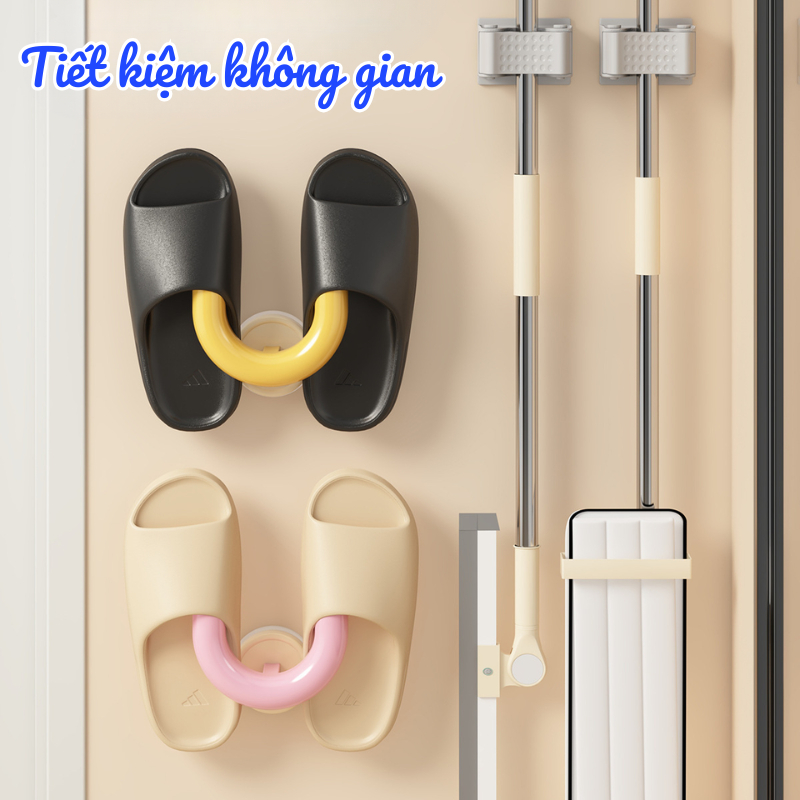 Móc Treo Dép Dán Tường Chữ U Đa Năng, Giá Treo Dép Nhà Tắm, Dép Đi Trong Nhà Gọn Gàng Chống Nước